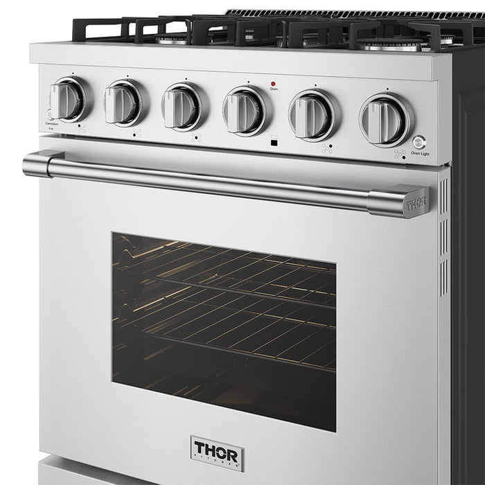 THOR Kitchen 30" Professional Gas Range in Stainless Steel - SRG3001