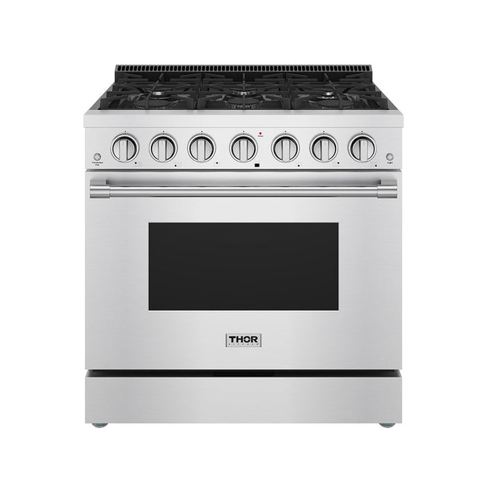 THOR Kitchen 36" Professional Gas Range in Stainless Steel - SRG3601