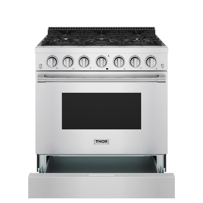 THOR Kitchen 36" Professional Gas Range in Stainless Steel - SRG3601
