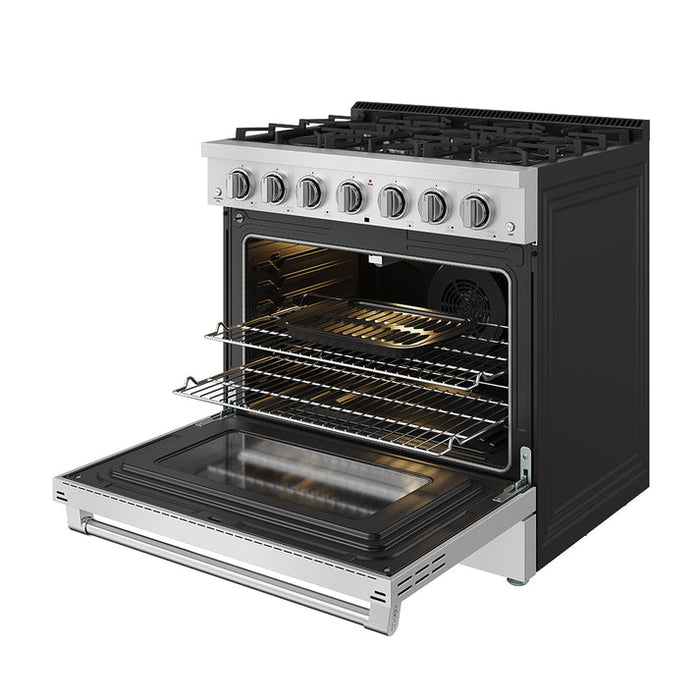 THOR Kitchen 36" Professional Gas Range in Stainless Steel - SRG3601