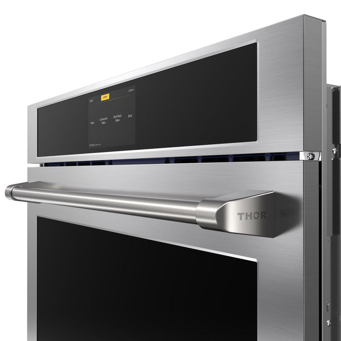 THOR Kitchen 30" 9.6 cu. ft. Professional Electric Double Wall Oven with Air Fry and Self-Clean in Stainless Steel - TEW30ED
