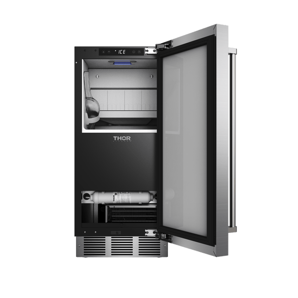 THOR Kitchen 15" Gourmet Ice Maker with Drain Pump in Stainless Steel- TIM1502