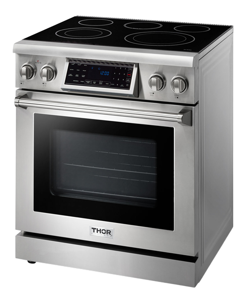 THOR Kitchen 30 in. Tilt Panel 5 Element Electric Range in Stainless Steel- TRE3001