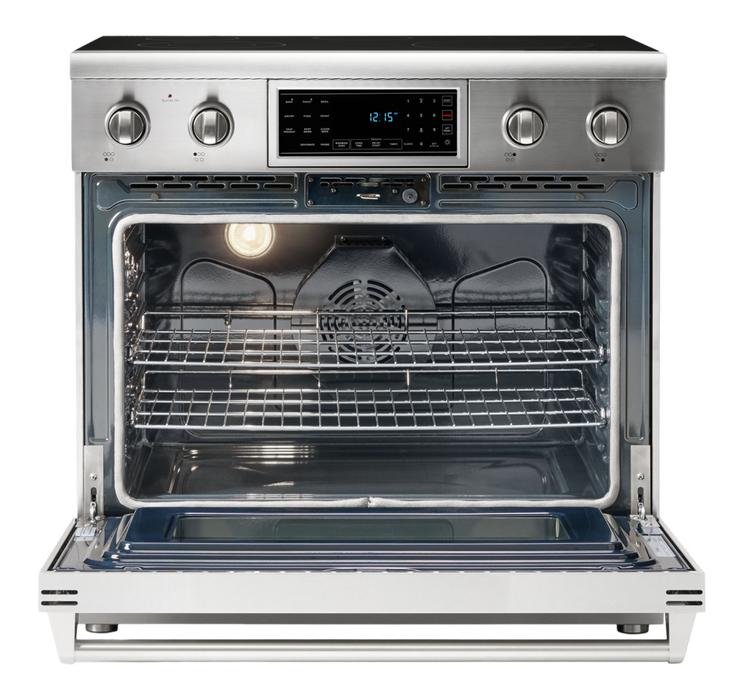 THOR Kitchen 36 in. Tilt Panel 5 Element Electric Range in Stainless Steel- TRE3601