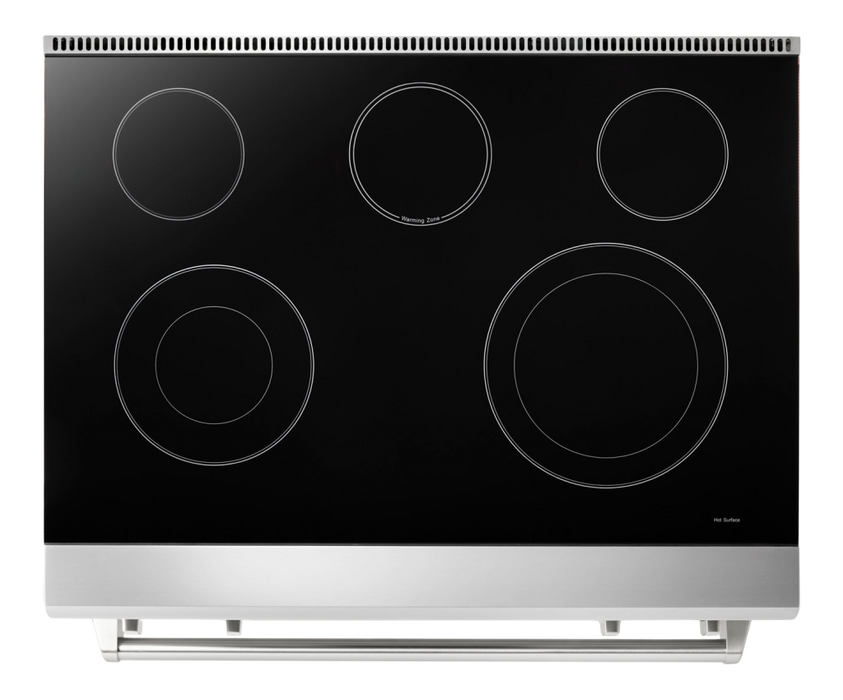 THOR Kitchen 36 in. Tilt Panel 5 Element Electric Range in Stainless Steel- TRE3601