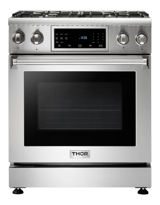THOR Kitchen 36 in. 6 Burner Professional Gas Range with Self- Cleaning in Stainless Steel, LP Gas- TRG3601LP