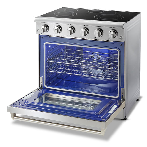 THOR Kitchen 36 in. 5 Element Professional Electric Range in Stainless Steel- HRE3601