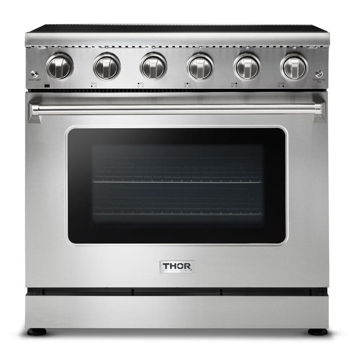 THOR Kitchen 36 in. 5 Element Professional Electric Range in Stainless Steel- HRE3601