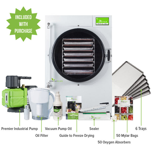 Harvest Right Large Home Pro Freeze Dryer with XL Premier Vacuum Pump and 6 Trays in White, N-HRFDLWH-PP