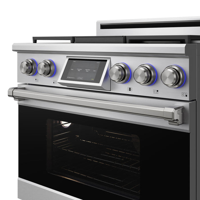 THOR Kitchen X Series 36" Professional Propane Gas Burner, Electric Oven Range with Self-Clean - XRD36ELP