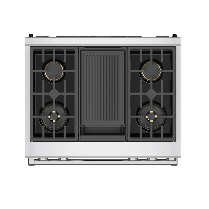 THOR Kitchen X Series 36" Professional Propane Gas Burner, Electric Oven Range with Self-Clean - XRD36ELP