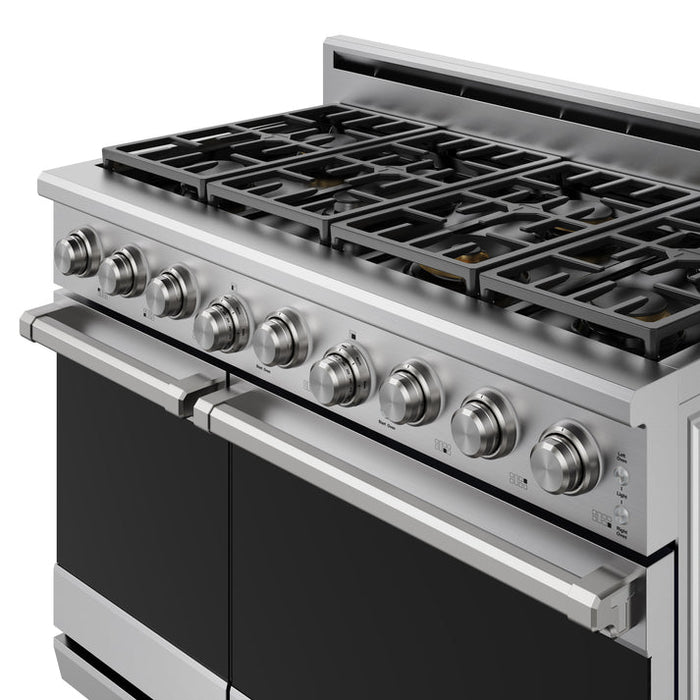 THOR Kitchen 48" 7.6 cu. ft. Professional Natural Gas Range with 7 Italian Brass Sealed Burners in Stainless Steel - XRG48E