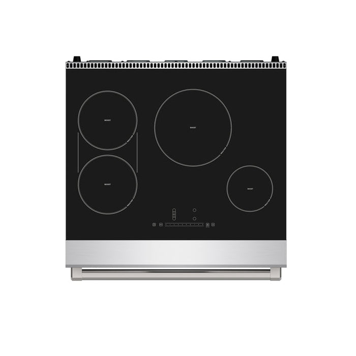 THOR Kitchen X Series 30" 4.8 cu. ft. Professional Smooth Glass Top Induction Range with Tilt Panel Touch Control, Self-Clean and Air Fry in Stainless Steel - XRI30E
