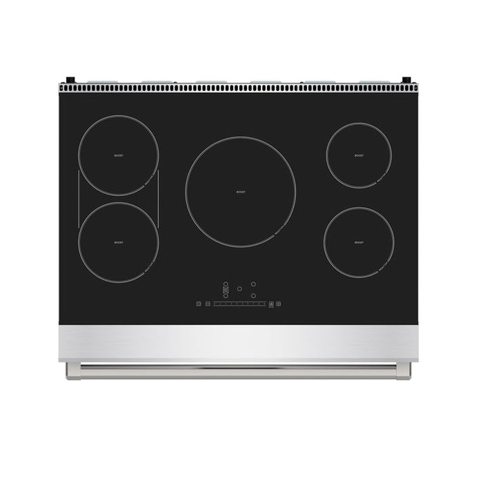 THOR Kitchen X Series 36" 6.0 cu. ft. Professional Smooth Glass Top Induction Range with Tilt Panel Touch Control, Self-Clean and Air Fry in Stainless Steel - XRI36E