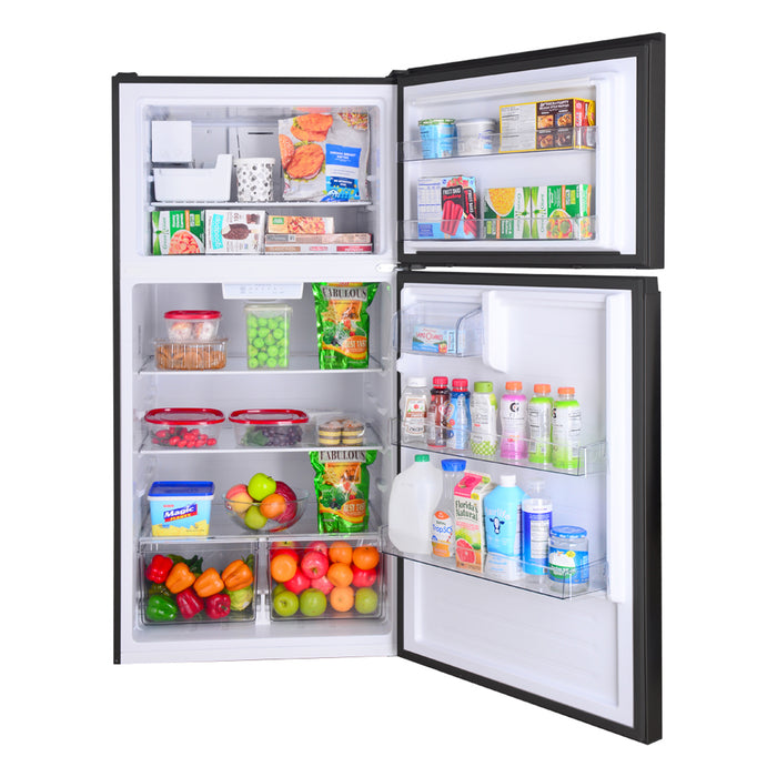 Kenmore 30 in. 18.1 cu.ft. Top Mount Refrigerator with Ice Maker & Pocket Handle- Black, KM4672319