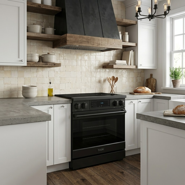 Gordon Ramsay by THOR Kitchen 30" Induction Range in Black Matte - RSI30B