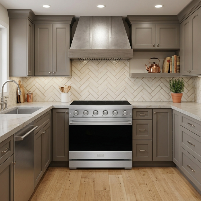 Gordon Ramsay by THOR Kitchen 36" 6 cu. ft. Professional Electric Range with 5 Burners in Stainless Steel - RSE36P